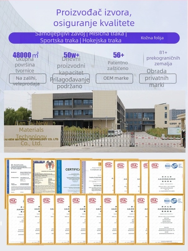 Jednostrano ljepljiva teška elastinska banda za zaštitu gležnja, zapešća i koljena