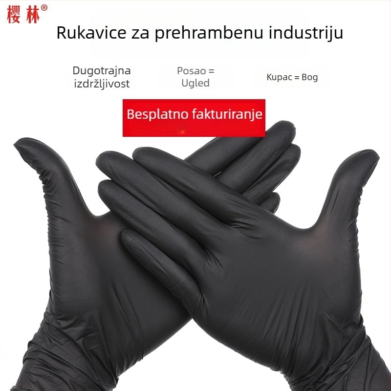 Sakura Forest nitril rukavice za jednokratnu upotrebu, prehrambena kvaliteta, veličina XS, protuklizne