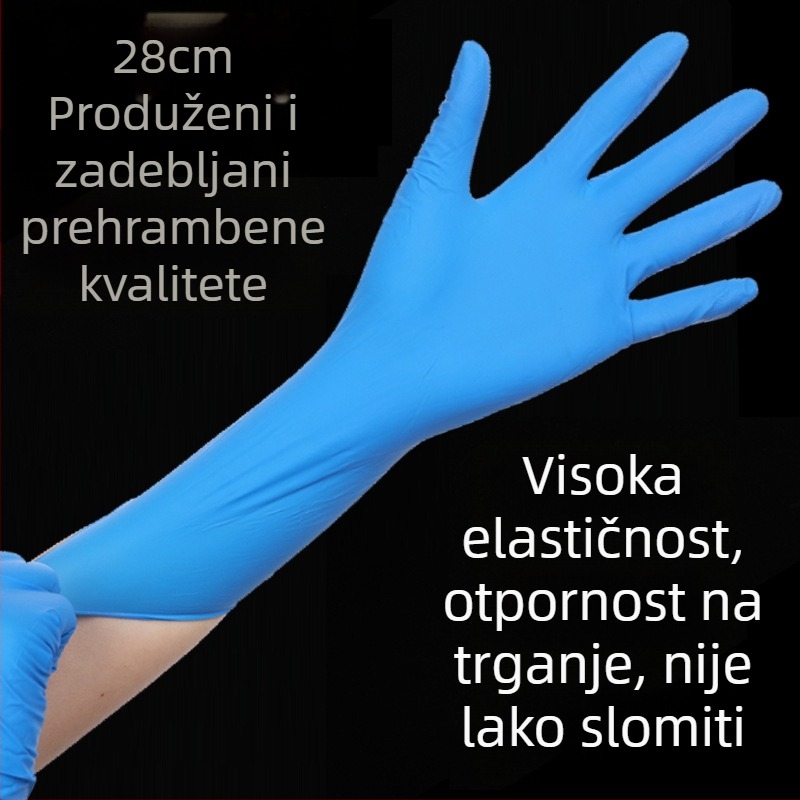 Sakura Forest nitril rukavice za jednokratnu upotrebu, prehrambena kvaliteta, veličina XS, protuklizne