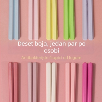 Štapići u japanskom stilu, šareni za kućnu upotrebu, po jednu osobi, ružičasti inspirirani macaronom, otporni na visoke temperature, legura otporna na plijesan