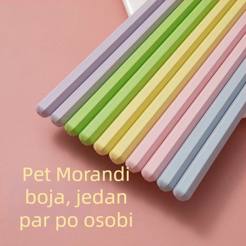 Štapići u japanskom stilu, šareni za kućnu upotrebu, po jednu osobi, ružičasti inspirirani macaronom, otporni na visoke temperature, legura otporna na plijesan