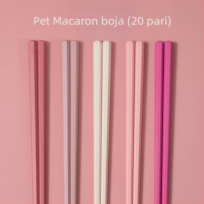 Štapići u japanskom stilu, šareni za kućnu upotrebu, po jednu osobi, ružičasti inspirirani macaronom, otporni na visoke temperature, legura otporna na plijesan