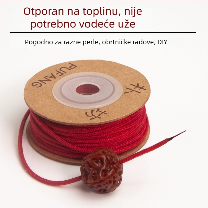 Etnička narukvica s Buddha kuglicama i Bodhi sjemenkama, dizajn zvijezda i mjeseca, ručno pleteni poliester konac, debljina 1,5–2,0 mm