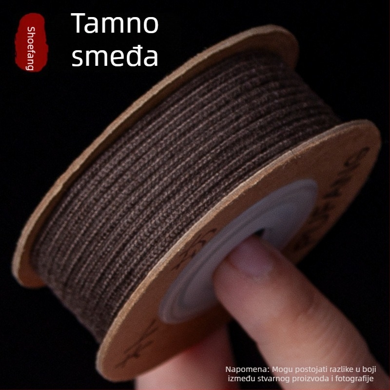 Etnička narukvica s Buddha kuglicama i Bodhi sjemenkama, dizajn zvijezda i mjeseca, ručno pleteni poliester konac, debljina 1,5–2,0 mm