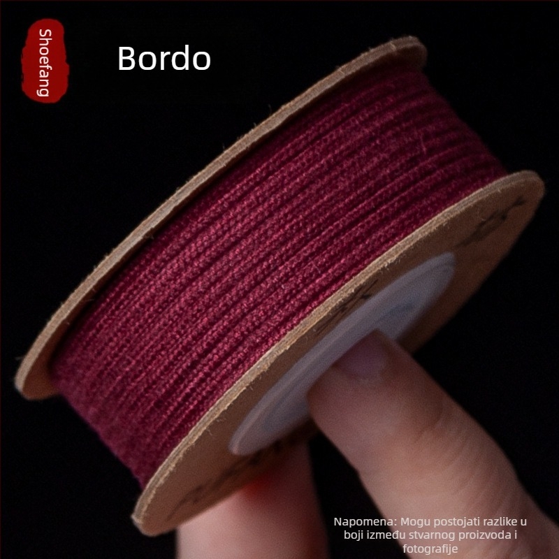 Etnička narukvica s Buddha kuglicama i Bodhi sjemenkama, dizajn zvijezda i mjeseca, ručno pleteni poliester konac, debljina 1,5–2,0 mm