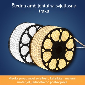 LED trakica 5730, vanjska vodootporna, 220V visokog napona, promjena boja uz regulaciju svjetline, silikon dekorativna svjetleća traka za kućnu i inženjersku primjenu