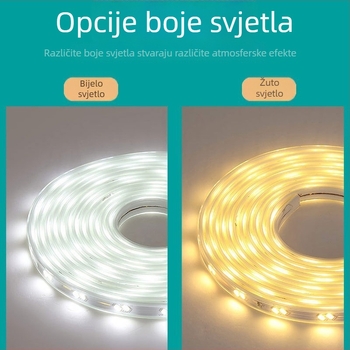 LED trakica 5730, vanjska vodootporna, 220V visokog napona, promjena boja uz regulaciju svjetline, silikon dekorativna svjetleća traka za kućnu i inženjersku primjenu