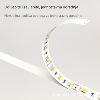 Samoljepljiva RGB LED traka, 12V/24V niskonaponska, unutarnje osvjetljenje, duljina 5 m