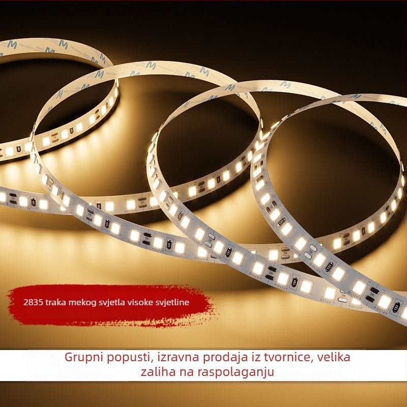 Samoljepljiva RGB LED traka, 12V/24V niskonaponska, unutarnje osvjetljenje, duljina 5 m
