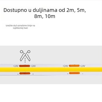LED traka sa senzorom za ambijentalno osvijetljenje sobe, vodootporna, samoljepljiva, pogodna ispod kreveta, za stepenice i balkon