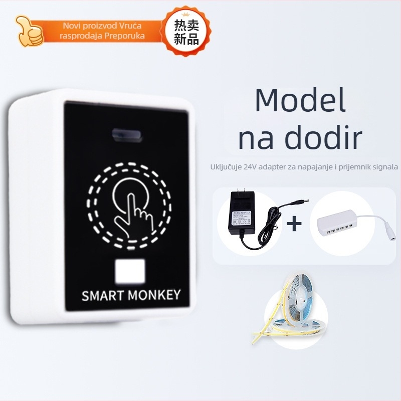 LED traka sa senzorom za ambijentalno osvijetljenje sobe, vodootporna, samoljepljiva, pogodna ispod kreveta, za stepenice i balkon
