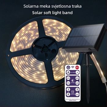 Solarne LED trake s gumiranim premazom za vanjsku dekoraciju dvorišta, paviljona, vrta i balkona