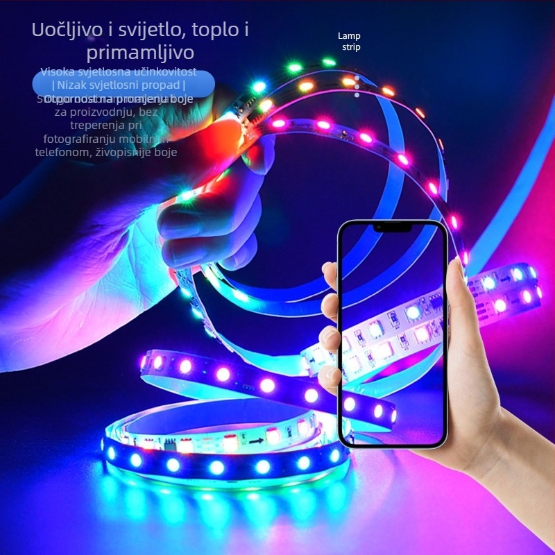 Vanjska vodootporna RGB LED traka s efektom tekućih boja, niskog napona 5V/12V/24V, za barove i KTV prostore