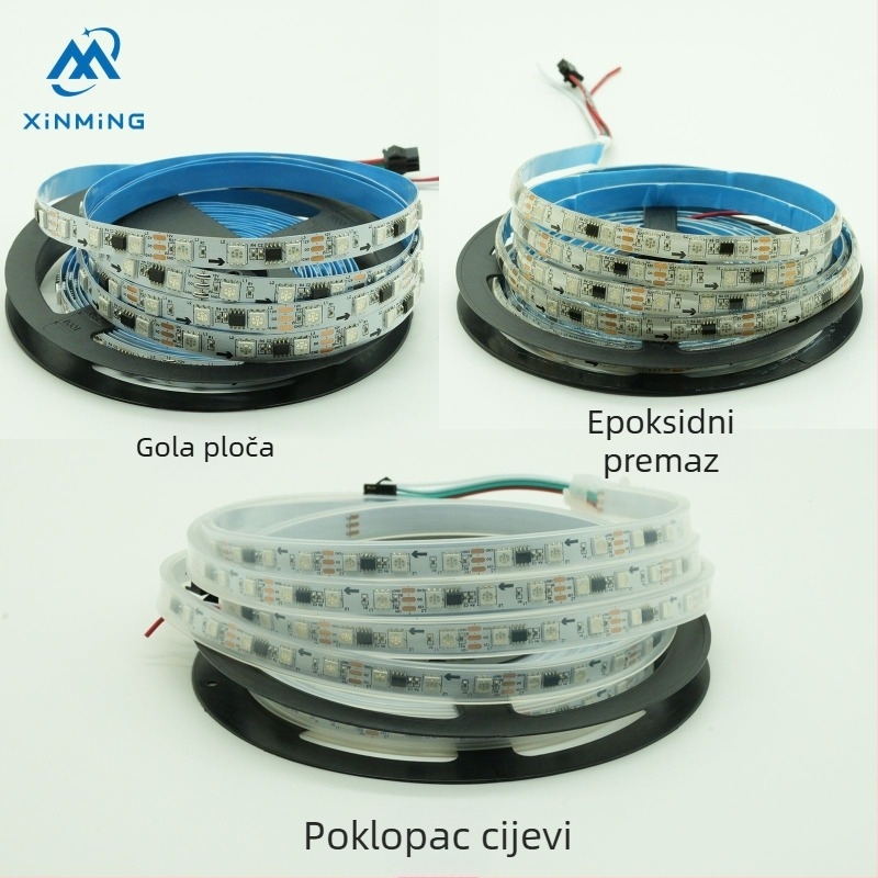 Vanjska vodootporna RGB LED traka s efektom tekućih boja, niskog napona 5V/12V/24V, za barove i KTV prostore