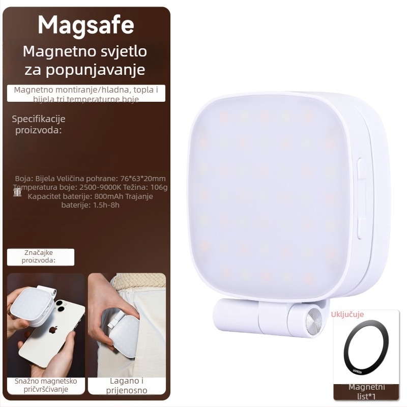 Magnetsko svjetlo za selfie za mobitel, tri boje temperature, kompatibilno s MagSafe, Pocket 4
