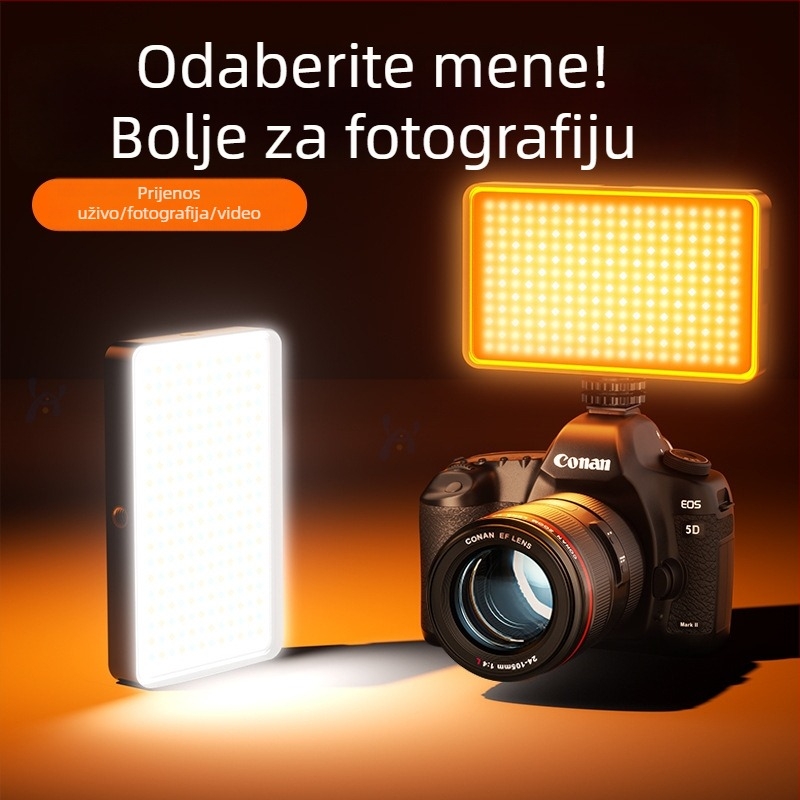 Mini prijenosno LED svjetlo za dopunjivanje pri uživo emitiranju i fotografiranju na telefonu, kompaktno svjetlo za uljepšavanje s USB punjenjem