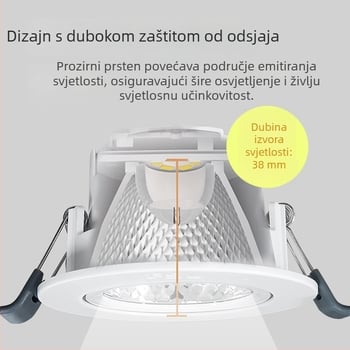 Foshan Lighting LED anti-glare ugrađena stropna spot rasvjeta COB za dnevni boravak