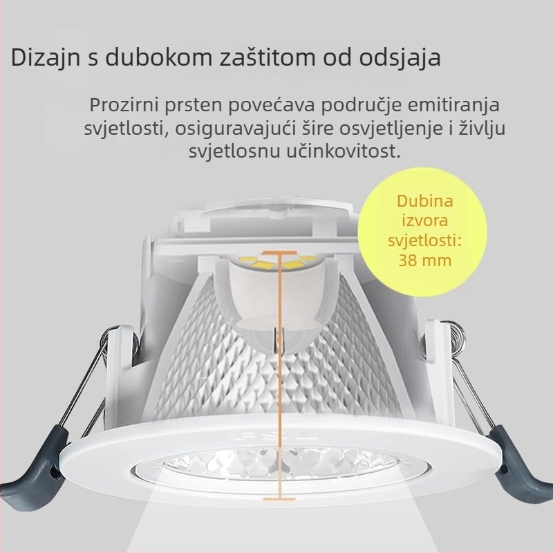 Foshan Lighting LED anti-glare ugrađena stropna spot rasvjeta COB za dnevni boravak