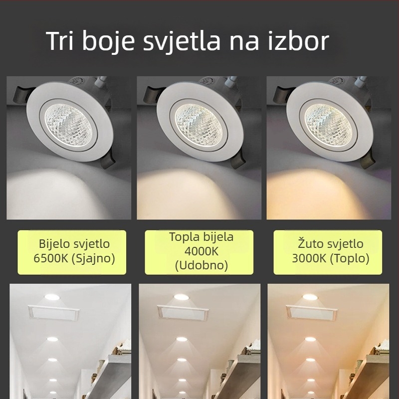 Foshan Lighting LED anti-glare ugrađena stropna spot rasvjeta COB za dnevni boravak