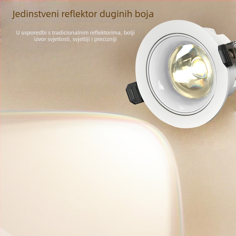 Ugradno stropno svjetlo s duhovitim lukom, spot u obliku brežuljka, ambijentalno osvjetljenje za restorane, anti-refleksni downlight
