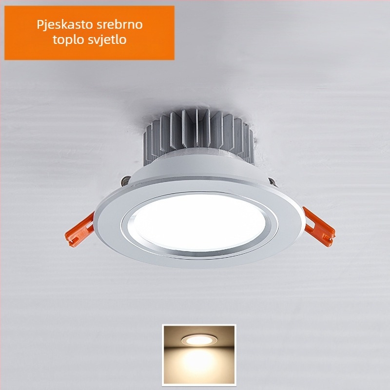 Kućni ultra-tanki LED ugrađeni downlight za strop, 2,5/3/6 inča, bez odsjaja