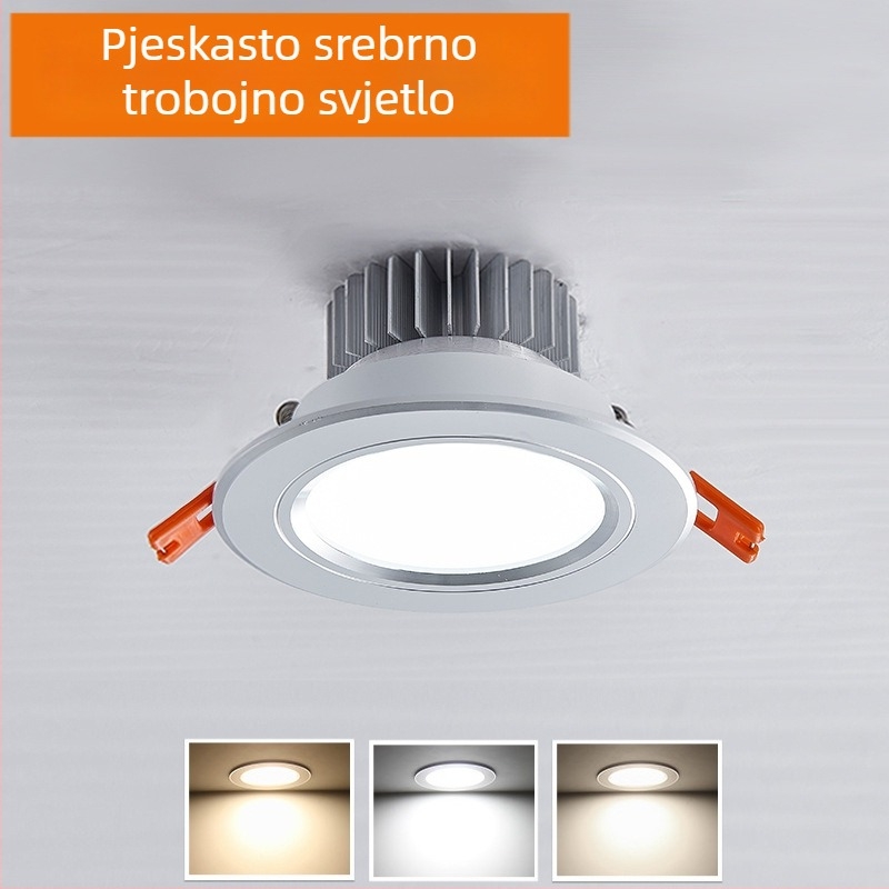 Kućni ultra-tanki LED ugrađeni downlight za strop, 2,5/3/6 inča, bez odsjaja