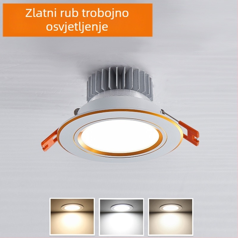 Kućni ultra-tanki LED ugrađeni downlight za strop, 2,5/3/6 inča, bez odsjaja