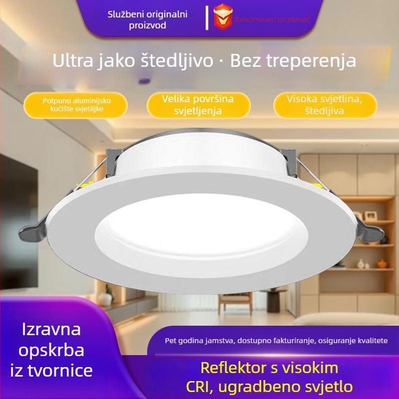 LED downlight za strop 7W/9W/12W, za dnevni boravak, ugrađeni spot