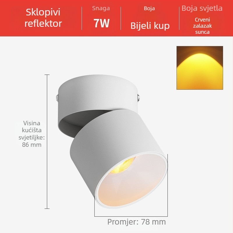 Ugradni zidni reflektor za kućnu upotrebu – osvjetljenje zidova u hodniku, ulazu i spavaćoj sobi, osvjetljenje za slike