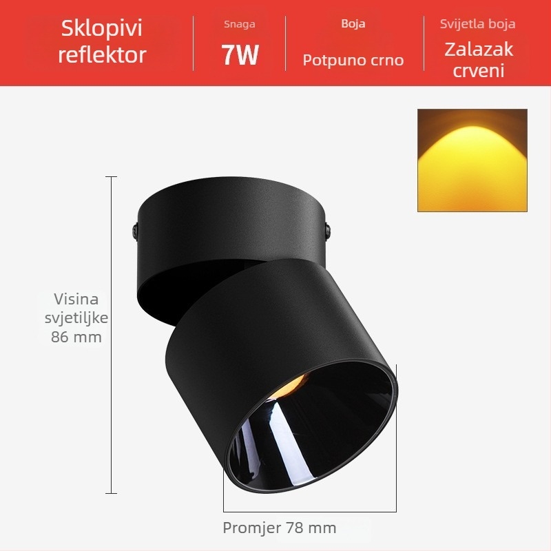 Ugradni zidni reflektor za kućnu upotrebu – osvjetljenje zidova u hodniku, ulazu i spavaćoj sobi, osvjetljenje za slike