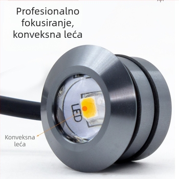 Cat-Eye LED spot za vitrine i ormare, 12V niskonaponsko osvjetljenje, ugrađeno, mali spot