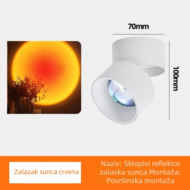 LED cilindrični downlight za hodnike, površinsko montiranje, aluminijsko kućište, 220V, CRI 80–89, moderan minimalistički dizajn
