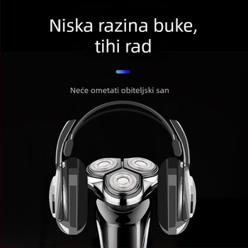 Dingke LED5000 Električni brijač – 3-u-1, plutajuća glava s tri oštrice, trimer za nos, odvojiva i periva glava