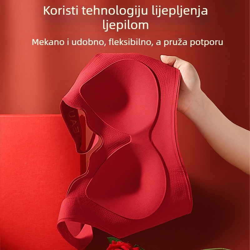 Plus-size bešumni grudnjak s punim košaricama, tanak i udoban, vest-stil leđa