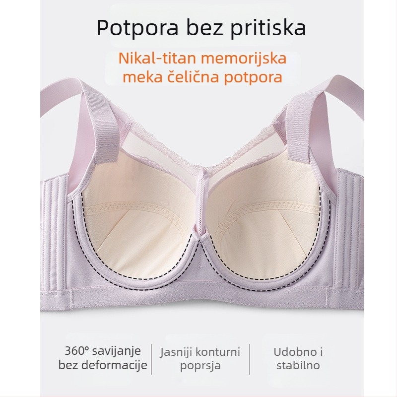 Sutien s punim košemom i push-up učinkom, oblikovanje bočnog dijela dojke i anti-sag potpora, s mekanim čeličnim umetkom