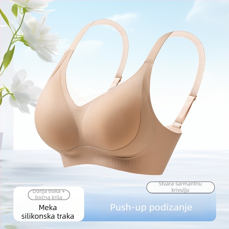 Bešiv grudnjak za male grudi, podizanje i skupljanje, mekana podrška, bez žice, udoban
