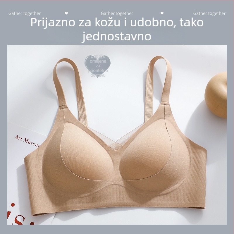 Bešiv grudnjak za male grudi, podizanje i skupljanje, mekana podrška, bez žice, udoban