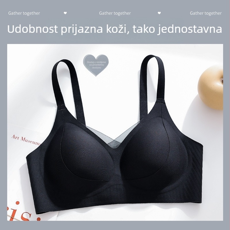 Bešiv grudnjak za male grudi, podizanje i skupljanje, mekana podrška, bez žice, udoban