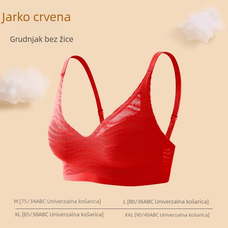 Ljetni ultra-tanki bešavni grudnjak, prozračan, push-up učinak, potpuna podrška i sprječavanje opuštanja grudi