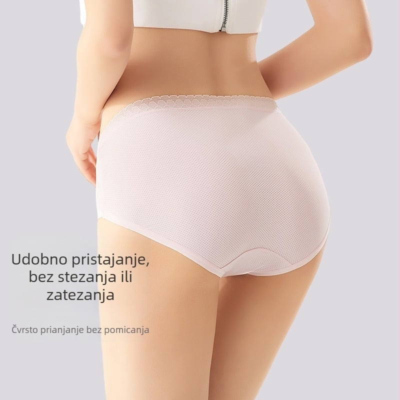 Bešivne trudničke gaćice trokutastog kroja, od pamuka, bez šavova, prozračne, brzo se sušeće, Ice Silk, srednje niska struka
