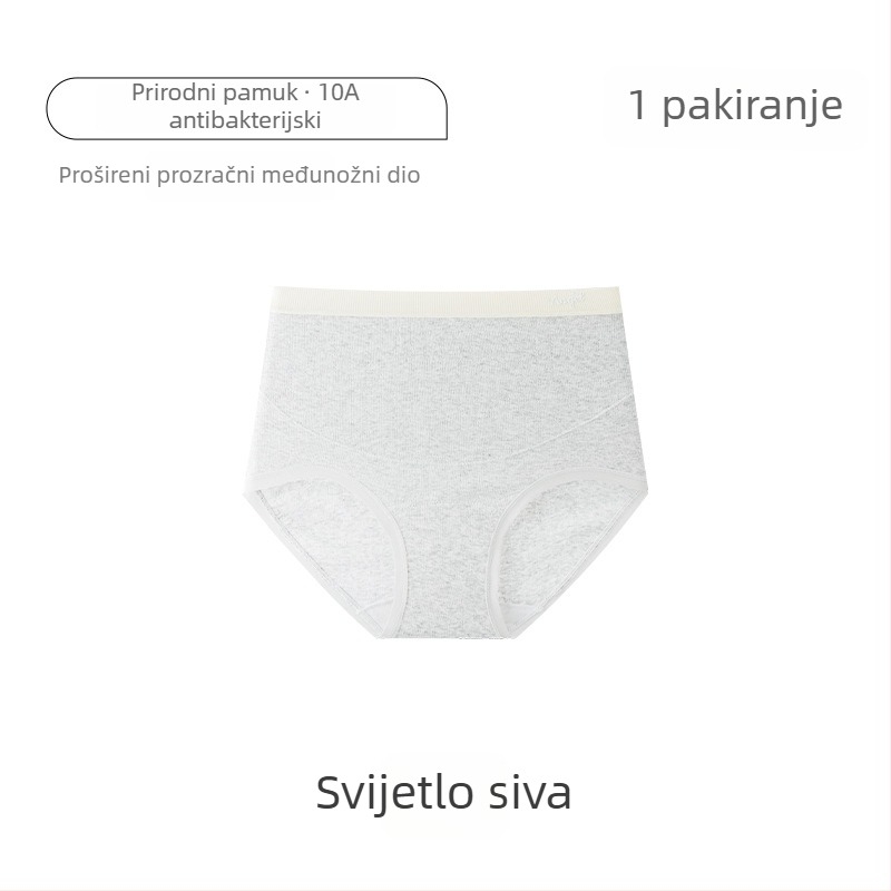 Trudničarske gaćice s visokim strukom, šarena pamuka, velika veličina, antibakterijske, 100% pamuk u preklopu, podrška za trbuh