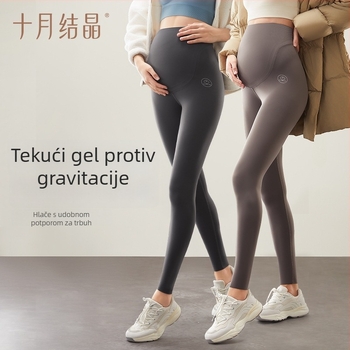 October Crystal antigravitacijske trudničke legice za proljeće i jesen, trbušne joga hlače, Shark stil, jesen-zima