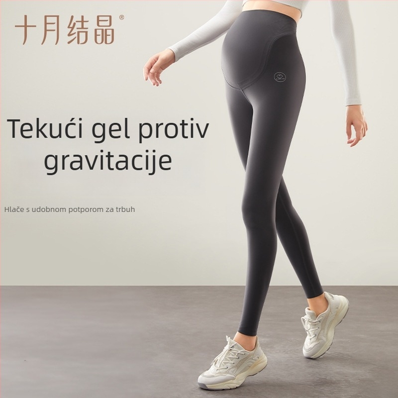October Crystal antigravitacijske trudničke legice za proljeće i jesen, trbušne joga hlače, Shark stil, jesen-zima