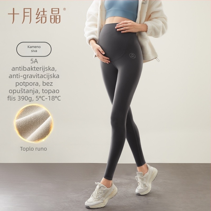 October Crystal antigravitacijske trudničke legice za proljeće i jesen, trbušne joga hlače, Shark stil, jesen-zima