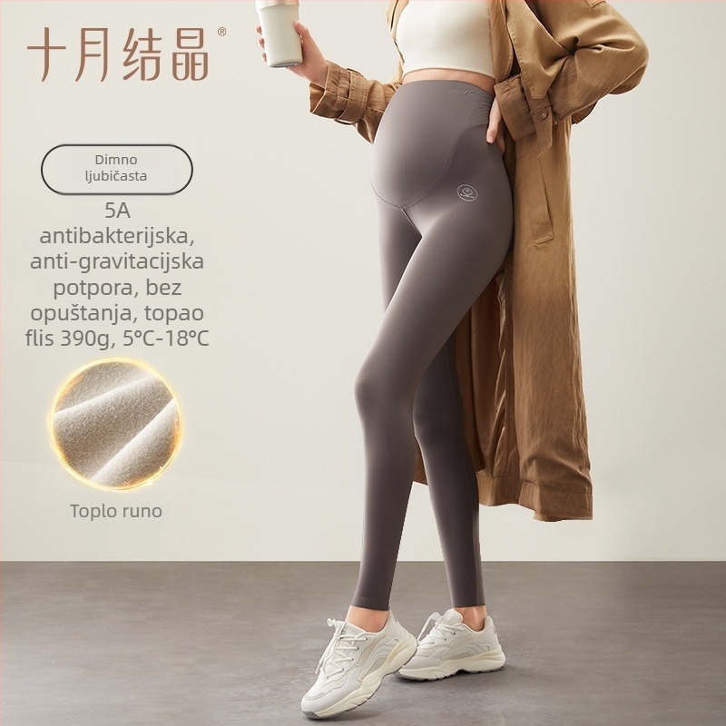 October Crystal antigravitacijske trudničke legice za proljeće i jesen, trbušne joga hlače, Shark stil, jesen-zima