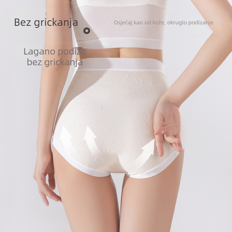 60 komada pamukastih jacquard gaćica za trudnice, s visokim pojasom, podrška trbuha, 7A kvaliteta pamuka