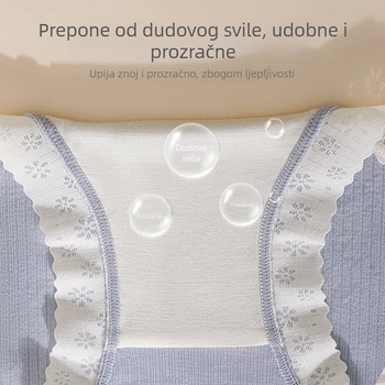 Trudničko donje rublje srednjeg struka s podstavom od mulberry svile, antibakterijsko, prozračno, nježno za kožu i udobno za trudnoću