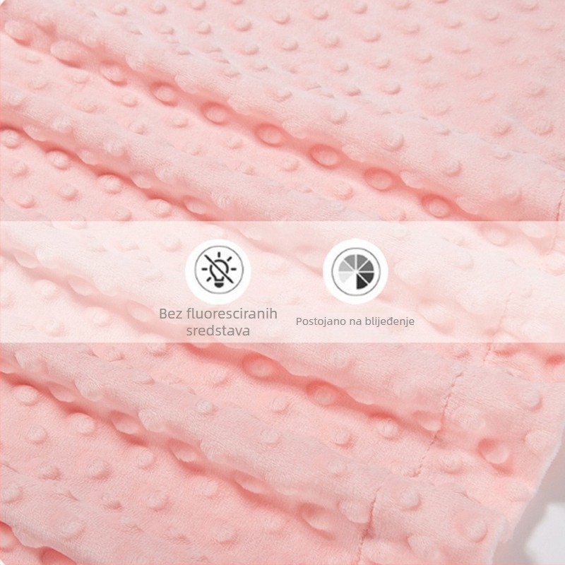 Dječja deka od coral velvet materijala s pamukom podstavom, periva