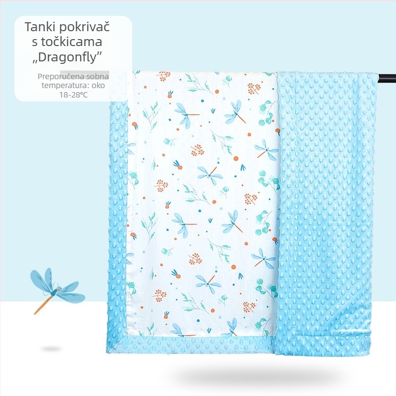 Dječja deka od coral velvet materijala s pamukom podstavom, periva