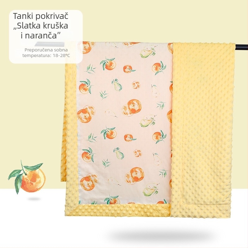 Dječja deka od coral velvet materijala s pamukom podstavom, periva
